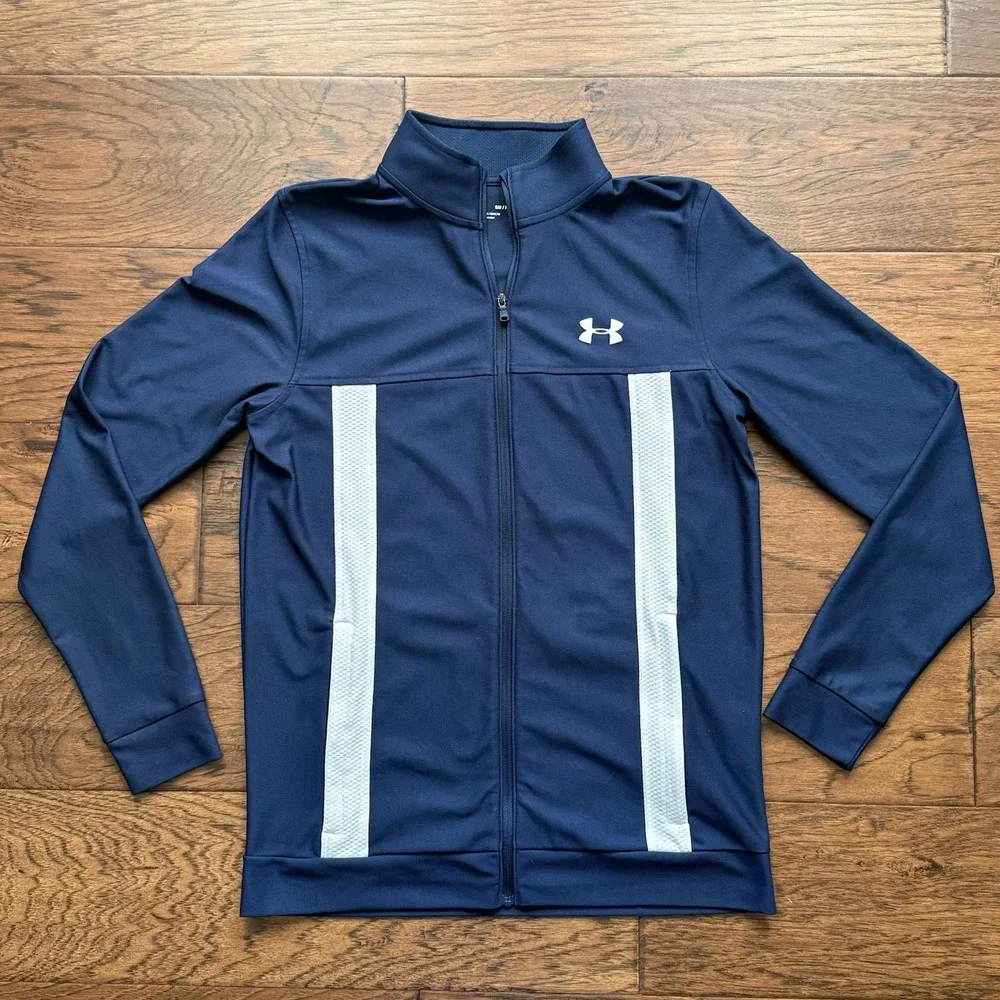 Under Armour Men's‎ Twister Track Jacket Small Navy Blue  1357454